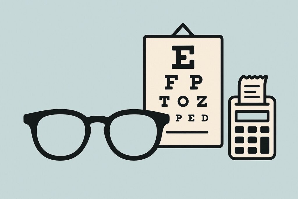 eye test glasses expenses