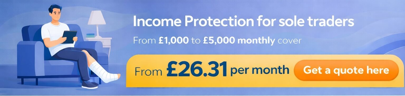 Income protection for sole traders from £26.31 per month